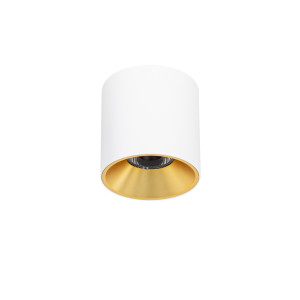 Lampa sufitowa LED biało-złota okrągła 9,5cm CLN-6677-95-WH-GD-3K z serii Altisma - Lampy Italux