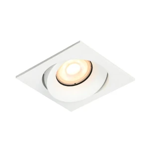 Lampa wpuszczana aluminiowa biała kwadratowa regulowana DL-26451-GU10-WH z serii PONAR - Lampy Italux