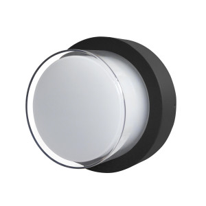 Kinkiet zewnętrzny LED czarny okrągły 16cm OWL-3062-3K z serii ROSTA - Lampy Italux