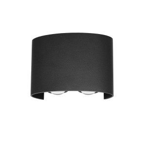 Kinkiet zewnętrzny LED czarny metalowy OWL-451-2-BL z serii ORTELO - Lampy Italux