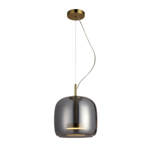 Lampa wisząca złota szklana dymiona PND-17760A-BRSS-SG z serii Caste - Lampy Italux