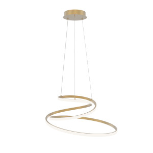 Lampa wisząca LED złota spiralna 60cm PND-2168-M-GD z serii LORILA - Lampy Italux