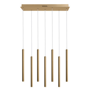 Lampa wisząca złota metalowa 7-punktowa PND-22302-7-GD z serii Valdes - Lampy Italux