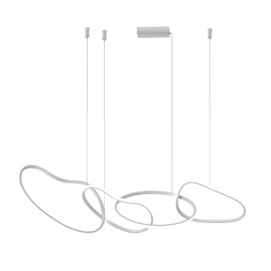 Lampa wisząca LED biała metalowa 130cm PND-22412-S4-WH z serii Fonte - Lampy Italux