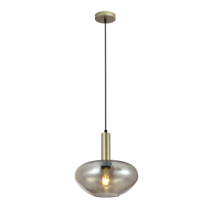 Lampa wisząca złota ze szklanym kloszem PND-23541A-1-GD-CH z serii Gater - Lampy Italux