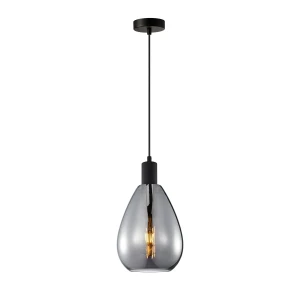 Lampa wisząca szklana dymiona czarna PND-27812-BK-SG z serii ZULO - Lampy Italux