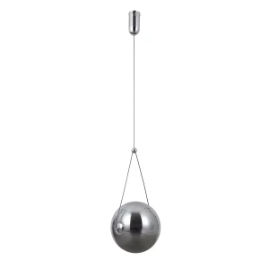 Lampa wisząca chromowana kula LED 25cm PND-34361-L-CH-SG z serii Rastia - Lampy Italux
