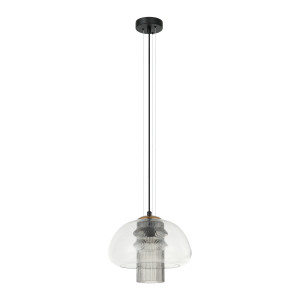 Lampa wisząca szklana czarna 25cm PND-61001C-BK z serii Feder - Lampy Italux