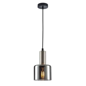 Lampa wisząca loft szklana dymiona srebrna PND-65342-1-SC+SG z serii SANTIA - Lampy Italux