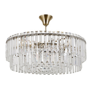 Lampa wisząca kryształowa brązowa 8-punktowa PND-22320-8-ABR z serii BUENA - Lampy Italux