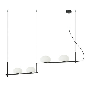 Lampa wisząca czarna metalowa 4-punktowa PND-357784-BK+W z serii Kernio - Lampy Italux