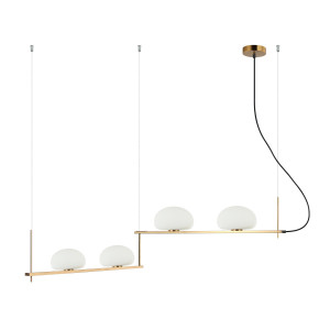 Lampa wisząca mosiężna 4-punktowa PND-357784-BRO+W z serii Kernio - Lampy Italux
