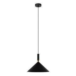 Lampa wisząca metalowa czarna stożkowa 35cm PND-541101-BK z serii DRELLO - Lampy Italux