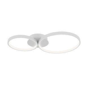 Plafon LED biały metalowy dwupierścieniowy SPL-20452-2-WH z serii MAVER - Lampy Italux