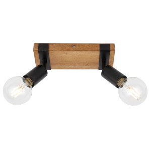 Reflektor sufitowy drewniano-metalowy 2-punktowy SPL-2079-2 z serii Molini - Lampy Italux