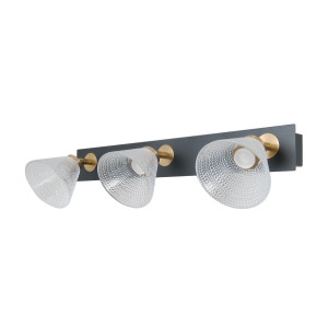 Kinkiet metalowy czarny 3-punktowy WL-34393-3-BK-HBR z serii Orella - Lampy Italux