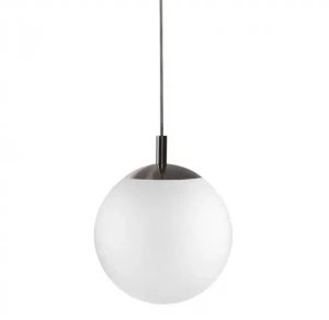 Lampa wisząca mleczna kula ALUR S 11138120 tytan szczotkowany - Kaspa