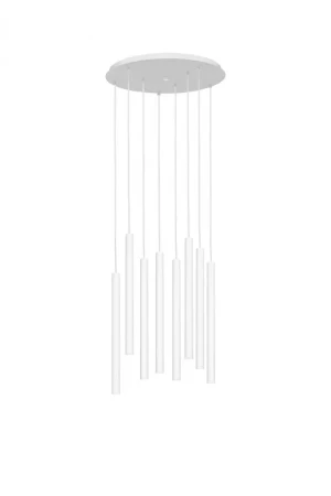 Lampa wisząca minimalistyczna ROLL 8 11168801 białe tubki - Kaspa