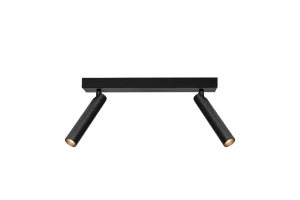 Lampa sufitowa dwupunktowa ROLL 2 50920202 czarna - Kaspa