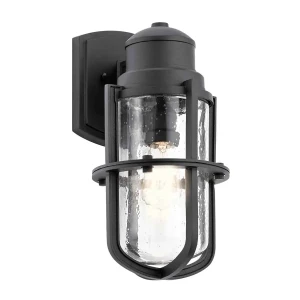 Kinkiet zewnętrzny czarny metalowy ze szkłem KL-SURI-M z serii Suri - Elstead Lighting