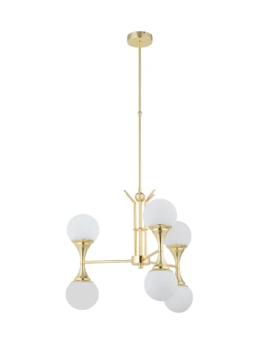 Designerska lampa wisząca BARI z mlecznymi kloszami BAR-ZW-3 - Kutek