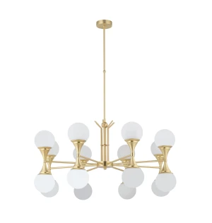 Designerska lampa wisząca do salonu BARI z mlecznymi kloszami BAR-ZW-8 - Kutek