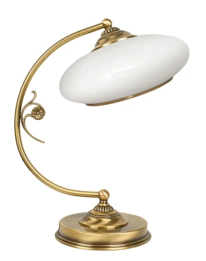 Lampa klasyczna gabinetowa Casamia biały szklany klosz CAS-LG-1() - Kutek