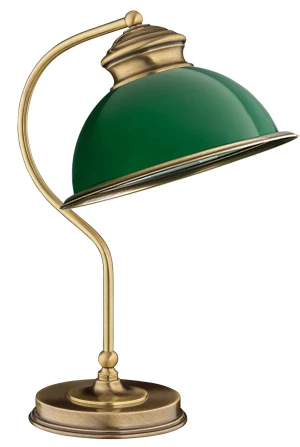 Lampa stołowa gabinetowa LIDO biały lub zielony patyna bilardowa LID-LG-1 - Kutek