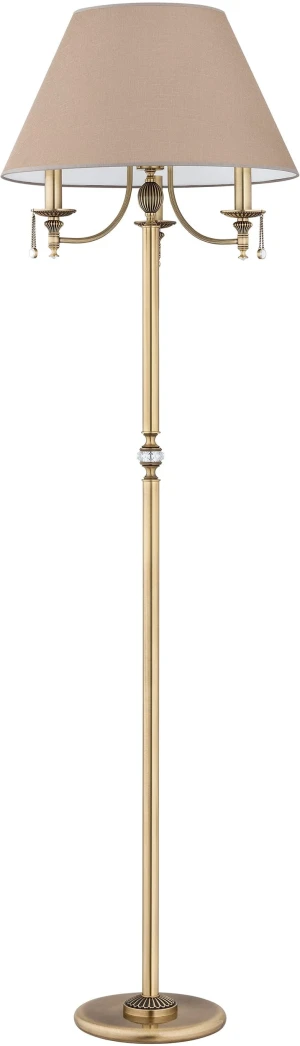 Lampa podłogowa z abażurem nikiel lub patyna NICO NIC-LS-3(/A) - Kutek