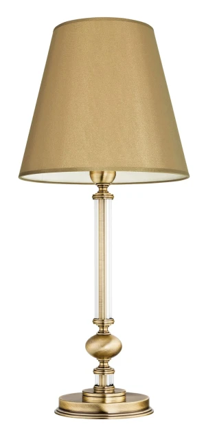 Lampa nocna ROSSANO z szklanym detalem i abażurem ROS-LG-1(/A) - Kutek