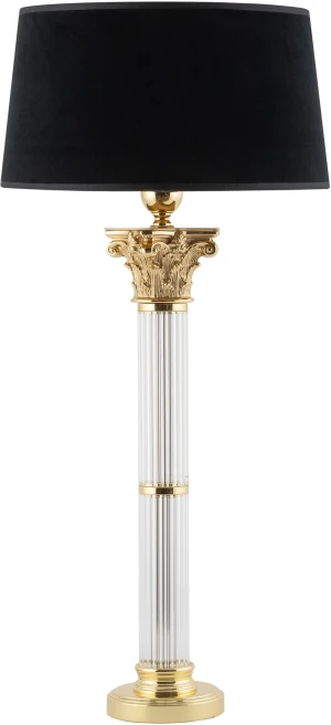 Elegancka lampa gabinetowa stołowa VERA z abażurem VER-LG-1(ZM/A)SZ-II - Kutek