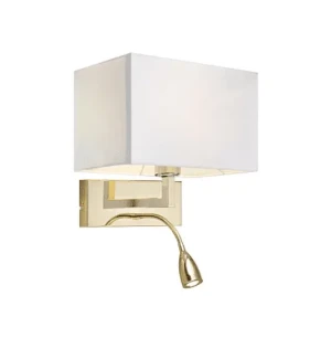 Kinkiet nowoczesny SAVOY Złoty/Biały 106308 - Markslojd
