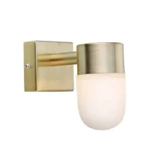 Kinkiet nowoczesny MENTON IP44 Złoty/Biały 106374 - Markslojd