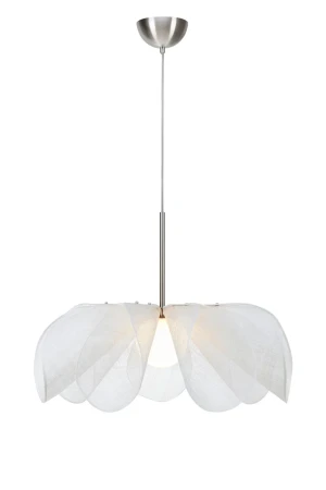 Lampa wisząca STYRKA 1L 75cm Satin Nickel/White  108818 - Markslojd