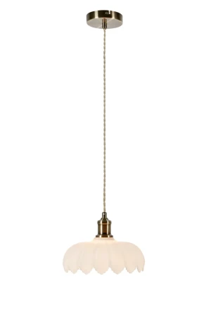 Lampa wisząca KURAGE 1L Antique Brass/White 108857 - Markslojd
