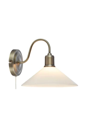 Kinkiet VELA 1L Antique Brass/ Shiny White 108865 - Markslojd