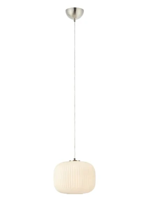Lampa wisząca SOBER 1L White/Satin Nickel 109008 - Markslojd