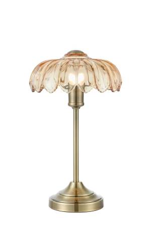 Lampa stołowa KURAGE 1L Antique Brass/Amber 109180 - Markslojd