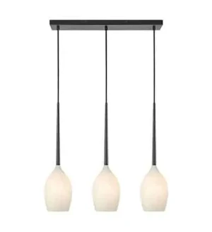 Lampa nad stół wisząca nowoczesna SALUT pendant 3L black/opal glass 106808 - Markslojd