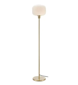 Lampa podłogowa SOBER Brushed Brass/White 108054 - Markslojd