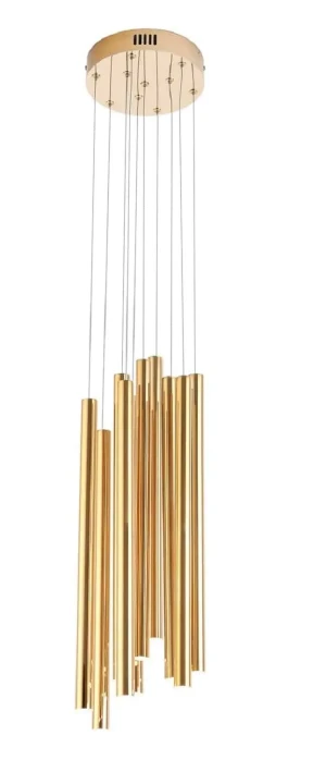 Lampa designerska wisząca  ORGANIC ZŁOTA P0265D - MaxLight