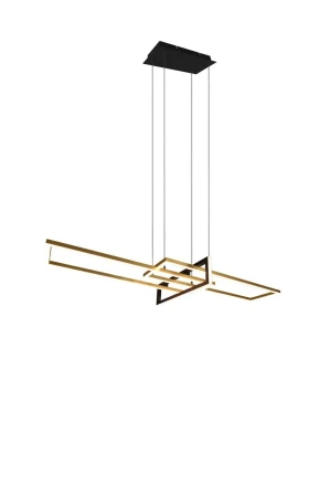 Lampa designerska wisząca Złota LED 34W 3000K  3-step DIM SALINAS 320310308 - Trio