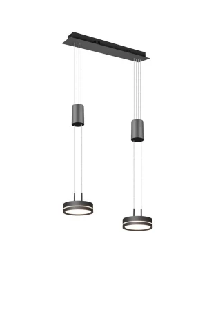 Lampa wisząca nad stół z systemem lift regulowana 2x9W 3000K 3-step DIM  FRANKLIN 326510242 - Trio