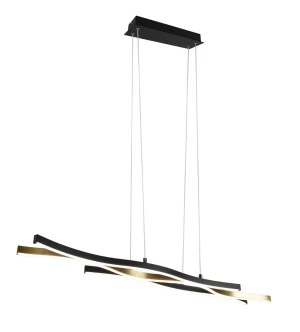 Lampa mosiądz mat + czarny elegancka nad stół LED35W CCT +3-step DIM BLAZE 341210308 - Trio