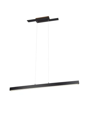 Lampa wisząca nad stół świeci góra dół czarna 3-step DIM LED 45W 3000K BELFAST 375510432 - Trio