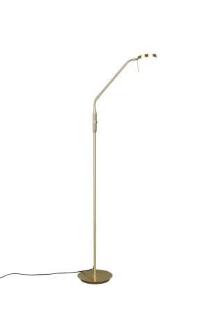 Lampa podłogowa mosiądz mat LED 12W CCT+DIM MONZA 423310108 - Trio