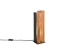 Lampa stołowa drewniana, brązowa,  KARUNI 563300130 - Trio