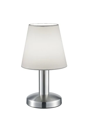Lampa stołowa nocna nikiel + biały MATS II 599700101 - Trio
