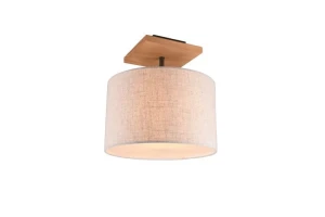 Lampa sufitowa nowoczesna drewno+abażur ELMAU 602100130 - Trio