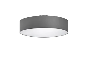 Lampa sufitowa nowoczesna szara z abażurem HOTEL 603900311 - Trio